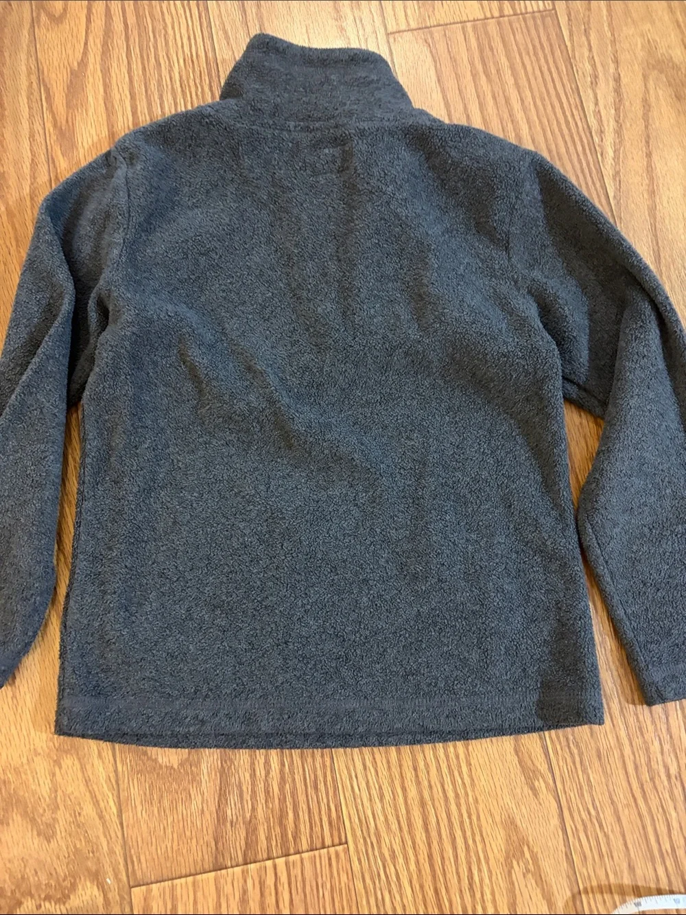 The Children's Place Charcoal Gray Half-Zip Fleece Puffer Pullover